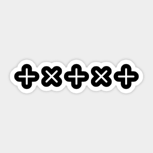 + x + x + minimal design (Pattern Collection) Sticker